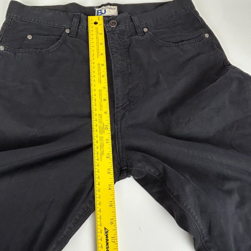 Umberto Bilancioni Jeans Mens EU 50 US 32x26.5 Italy Black Baggy Taper High Rise - Picture 9 of 15